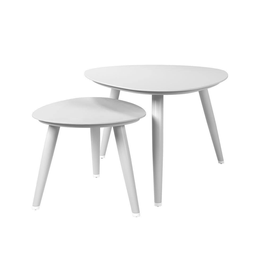Lowanna 4pc Aluminium Rope Wicker Outdoor Lounge Set Mint Green featuring a white round table, plate with fork, and white cylinder with black lid, highlighting its modern design and functional elements.