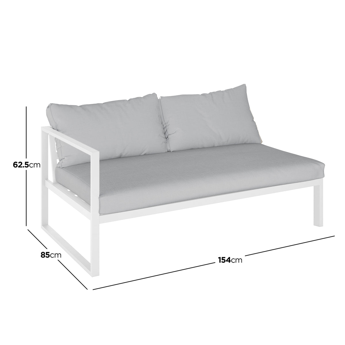 Moana 6-Seater Aluminium Outdoor Corner Sofa Lounge Set, showcasing its modular design and durable frame, ideal for outdoor relaxation and entertaining.