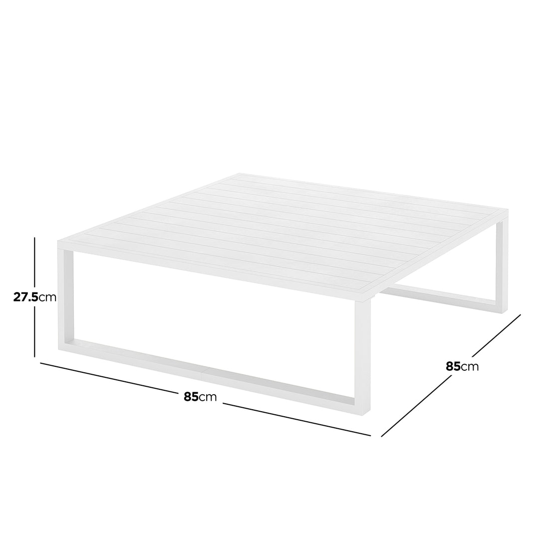 Moana 6-Seater Aluminium Outdoor Corner Sofa Lounge Set Light Grey features a sleek, modular L-shaped design with plush cushions, accompanied by a sturdy white square table for outdoor relaxation and entertaining.