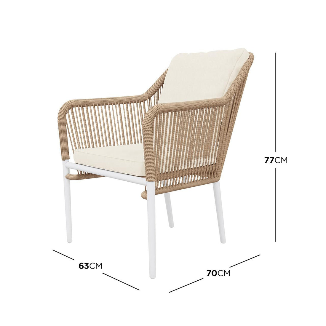 Navarre 4 Seater Aluminum Outdoor Sofa Set - Natural