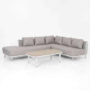 Aruba 6 Seater Outdoor Lounge Set in Light Grey
