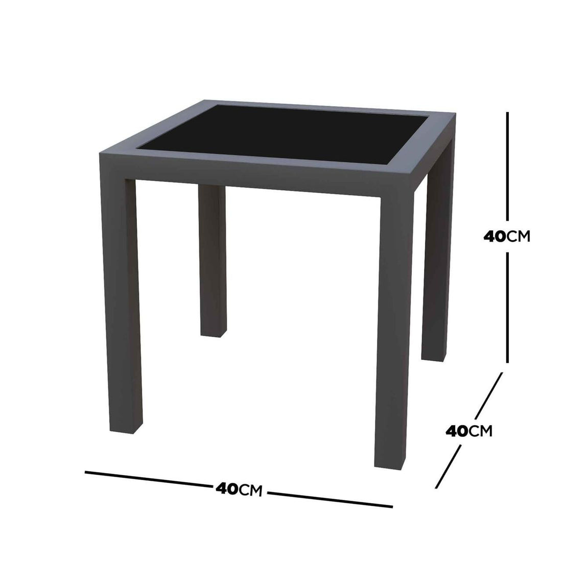Utila Aluminium Outdoor Side Table - Grey