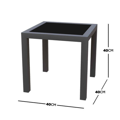 Utila Aluminium Outdoor Side Table - Grey