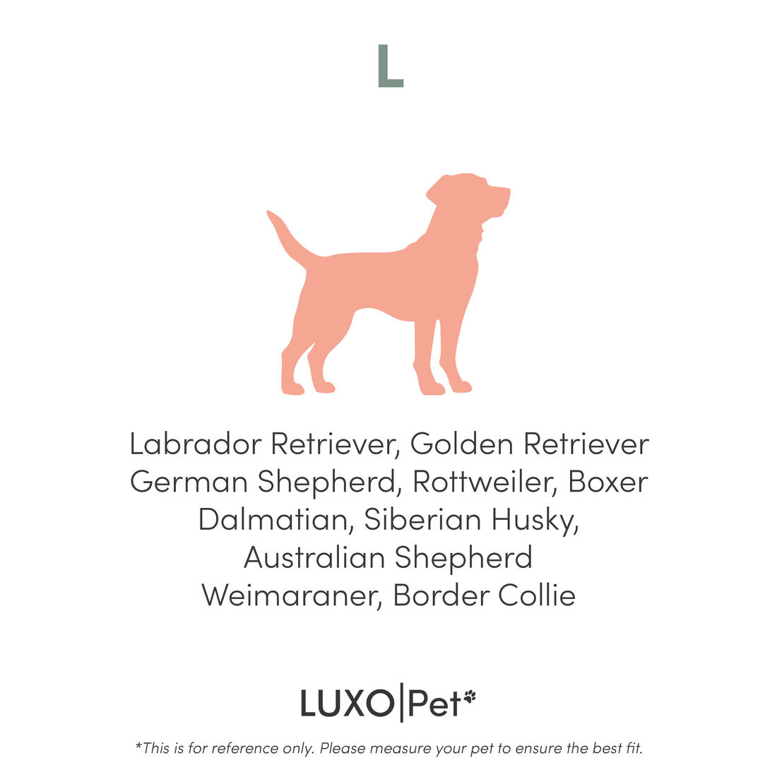 Tyro Luxe Large Orthopedic Pet Bed – Light Beige features a pink dog silhouette, black and white logo, and close-up text, highlighting its orthopedic design and comfort for large pets.