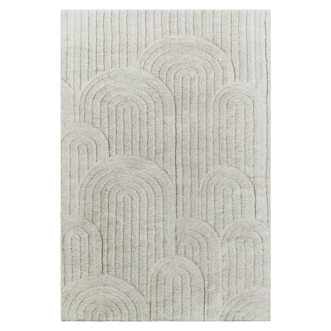Close-up of the Aetherine Soft Contemporary Rug 200x300cm, showcasing its intricate pattern and 12mm plush pile, designed for comfort and style, suitable for various room settings with anti-slip backing.