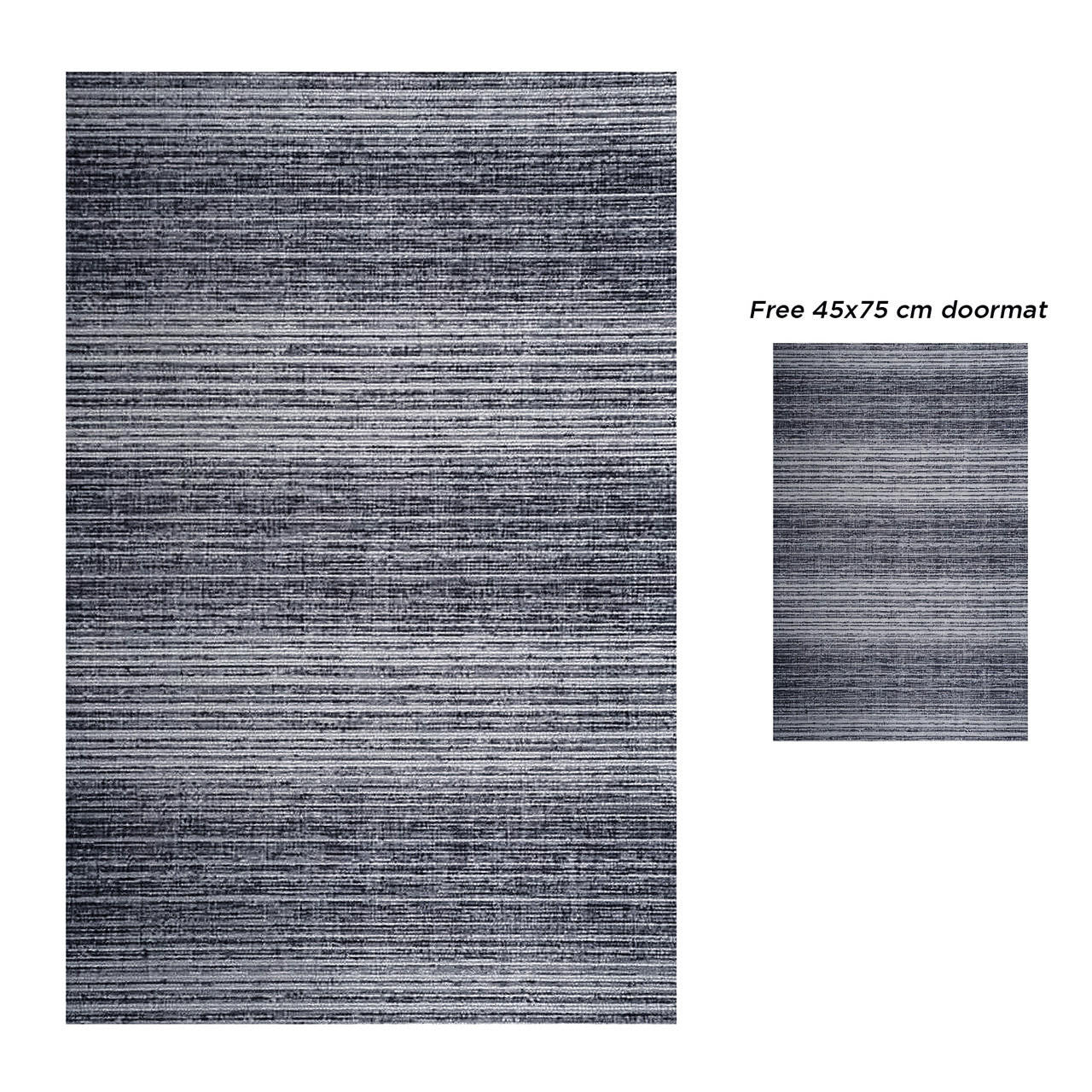 Faith Black and White Modern Outdoor Floor Rug 160x230