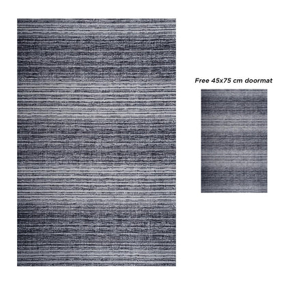 Faith Black and White Modern Outdoor Floor Rug 160x230