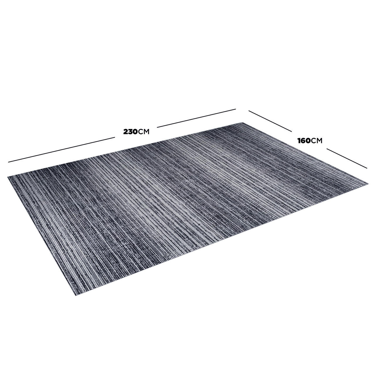 Faith Black and White Modern Outdoor Floor Rug 160x230