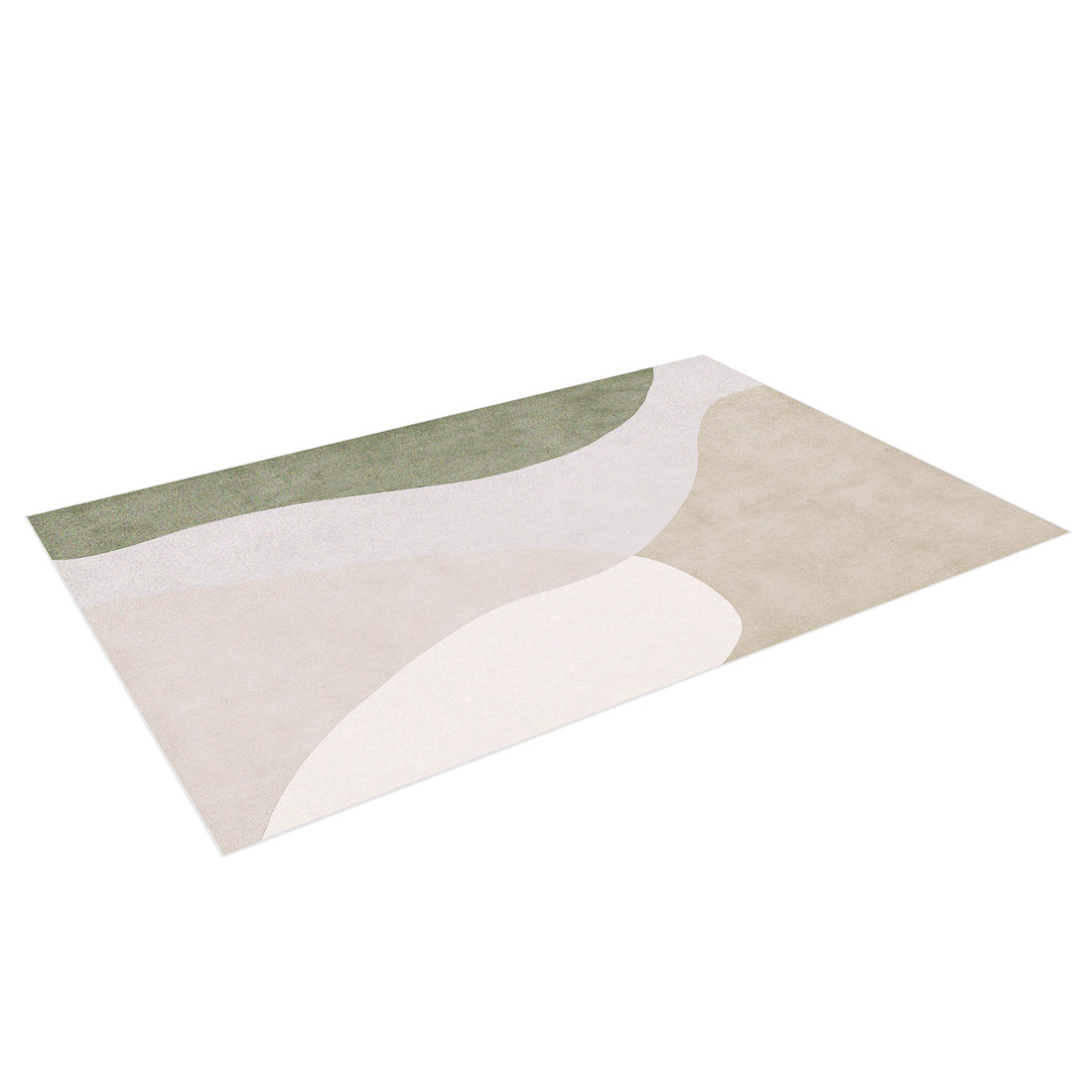 Gonas 120x180cm Small Abstract Indoor Floor Rug features sweeping, wavy organic patterns in muted tones, crafted from 100% polyester for a plush texture, ideal for adding warmth and appeal.
