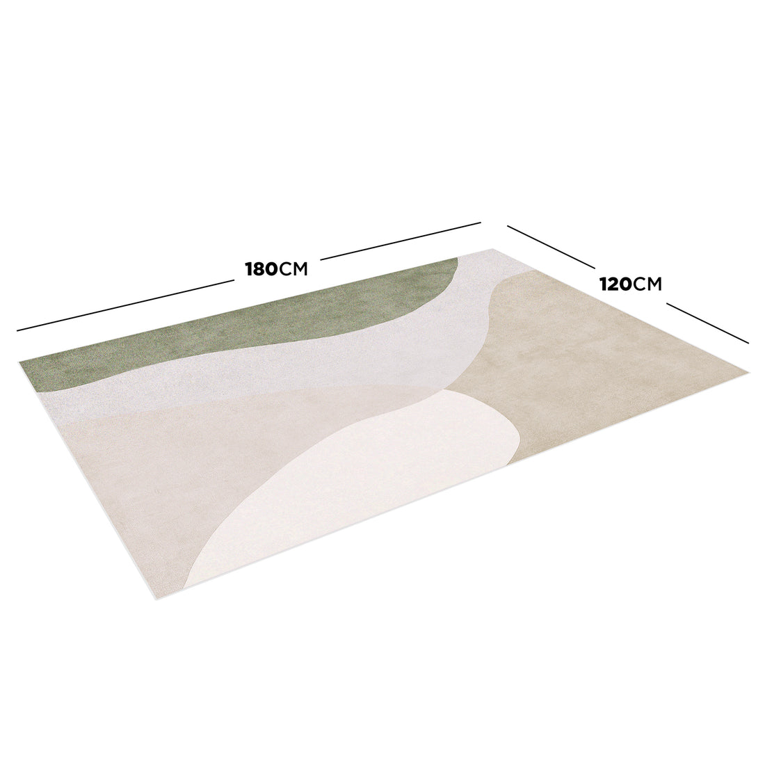 Gonas 120x180cm Small Abstract Indoor Floor Rug features organic, flowing color-block shapes in muted tones, ideal for adding warmth and sophistication to any living space.