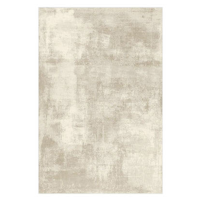 Huken 200x300cm Large Modern Indoor Floor Rug features a low-pile, abstract distressed pattern in neutral tones, offering a contemporary look perfect for modern or minimalist home décor.