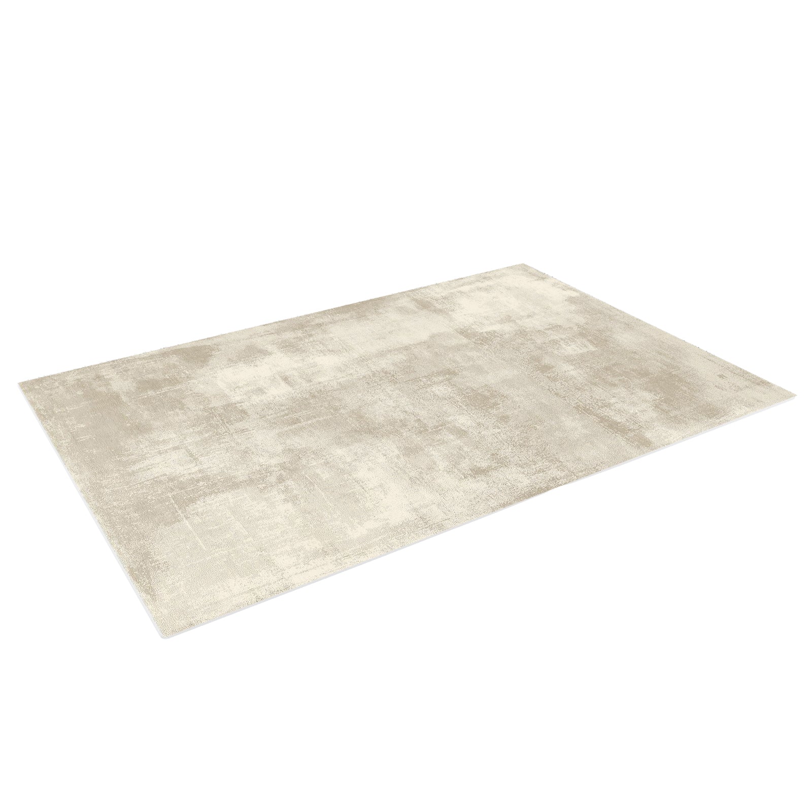 Huken 200x300cm Large Modern Indoor Floor Rug features a light beige tone with a subtle distressed texture, perfect for complementing contemporary and minimalist home interiors.