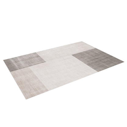 Orsa 200x300cm Small Contemporary Indoor Floor Rug in a rectangular shape with large color-block sections, showcasing neutral tones. The rug features a modern design and anti-slip backing.