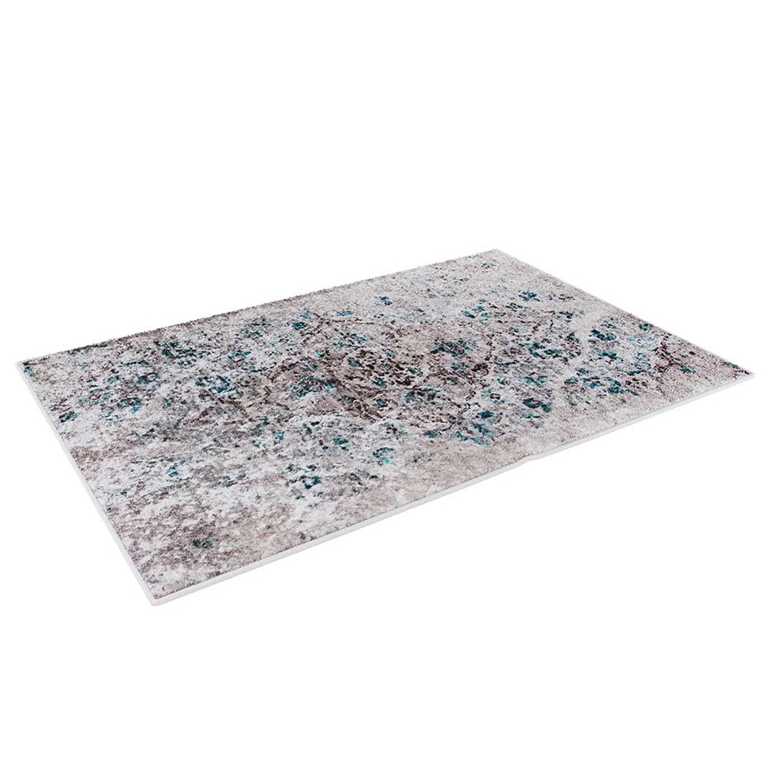 Riana Distressed Faded Design Rug 200x300cm features an intricate medallion pattern with a vintage, distressed look, showcasing its Persian-inspired elegance suitable for high-traffic areas.