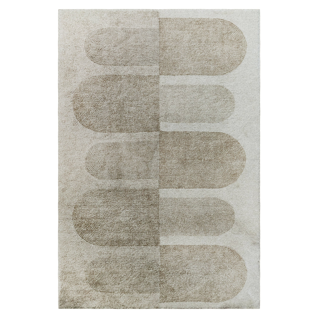 Close-up of the Tyche Soft Contemporary Printed Floor Rug 160 x 230cm, showcasing its textured surface and intricate, heat-printed design, highlighting its soft, plush feel and durability.