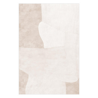 Vastra 200x300cm Modern Abstract Floor Rug with overlapping soft, organic shapes and fine linear patterns in neutrals, enhancing minimalist decor with subtle texture and undulating composition.