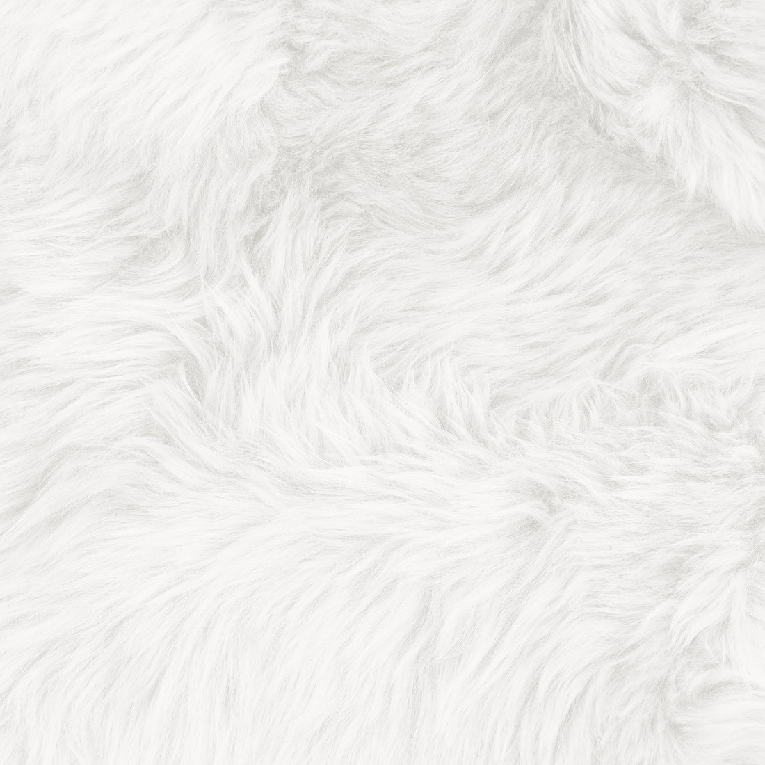 Close-up of Zubuin 160x230cm Shaggy Plush Rectangular Rug in White, showcasing its soft, fluffy, faux fur texture with hair-like fibers, designed for luxurious comfort and cozy appeal.