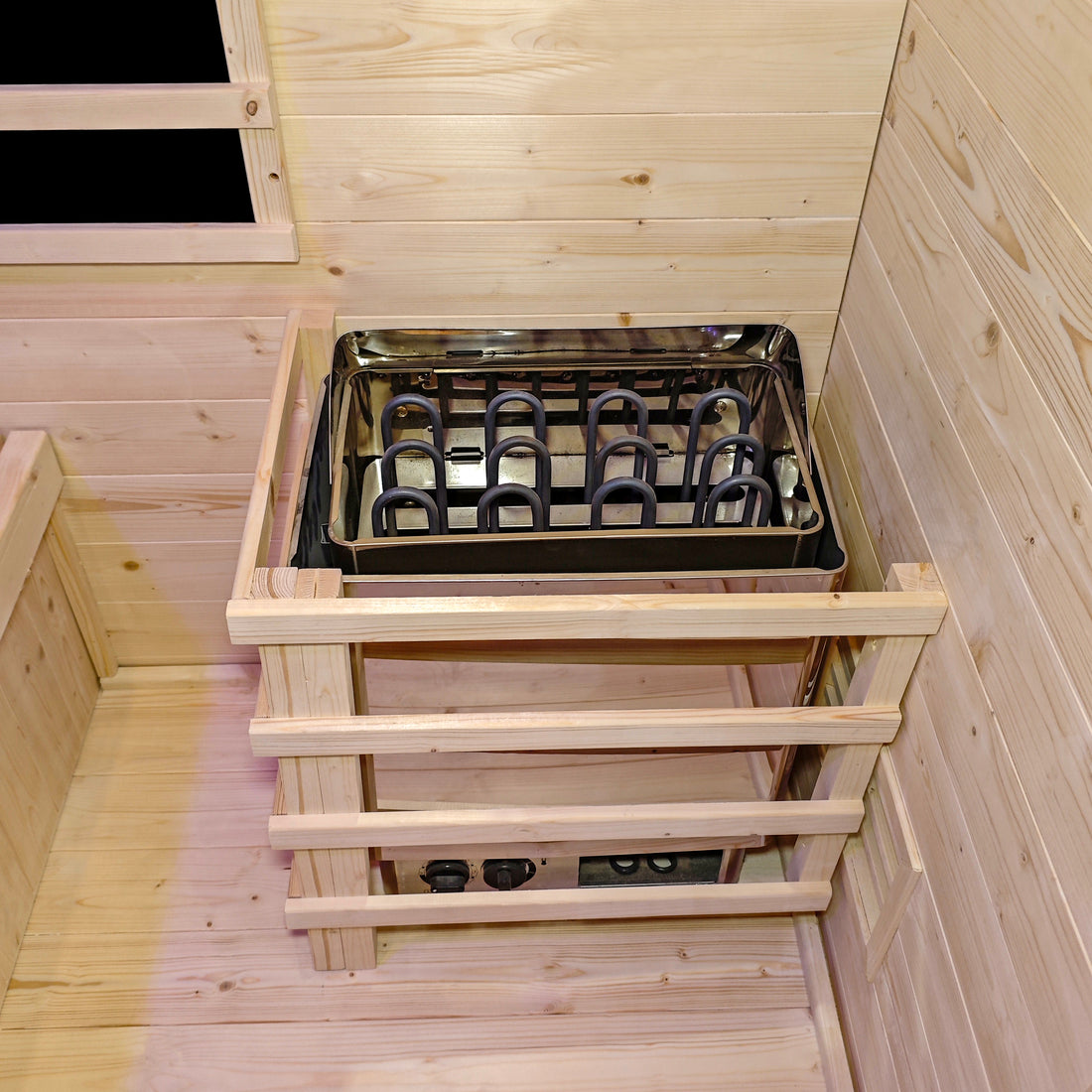 Kiima 6-Person Hybrid Infrared & Finnish Outdoor Sauna in Natural