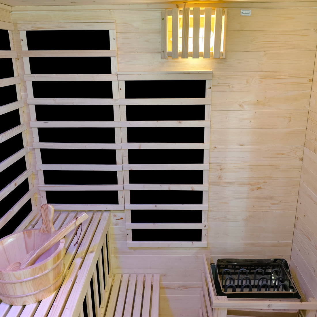 Kiima 6-Person Hybrid Infrared & Finnish Outdoor Sauna in Natural