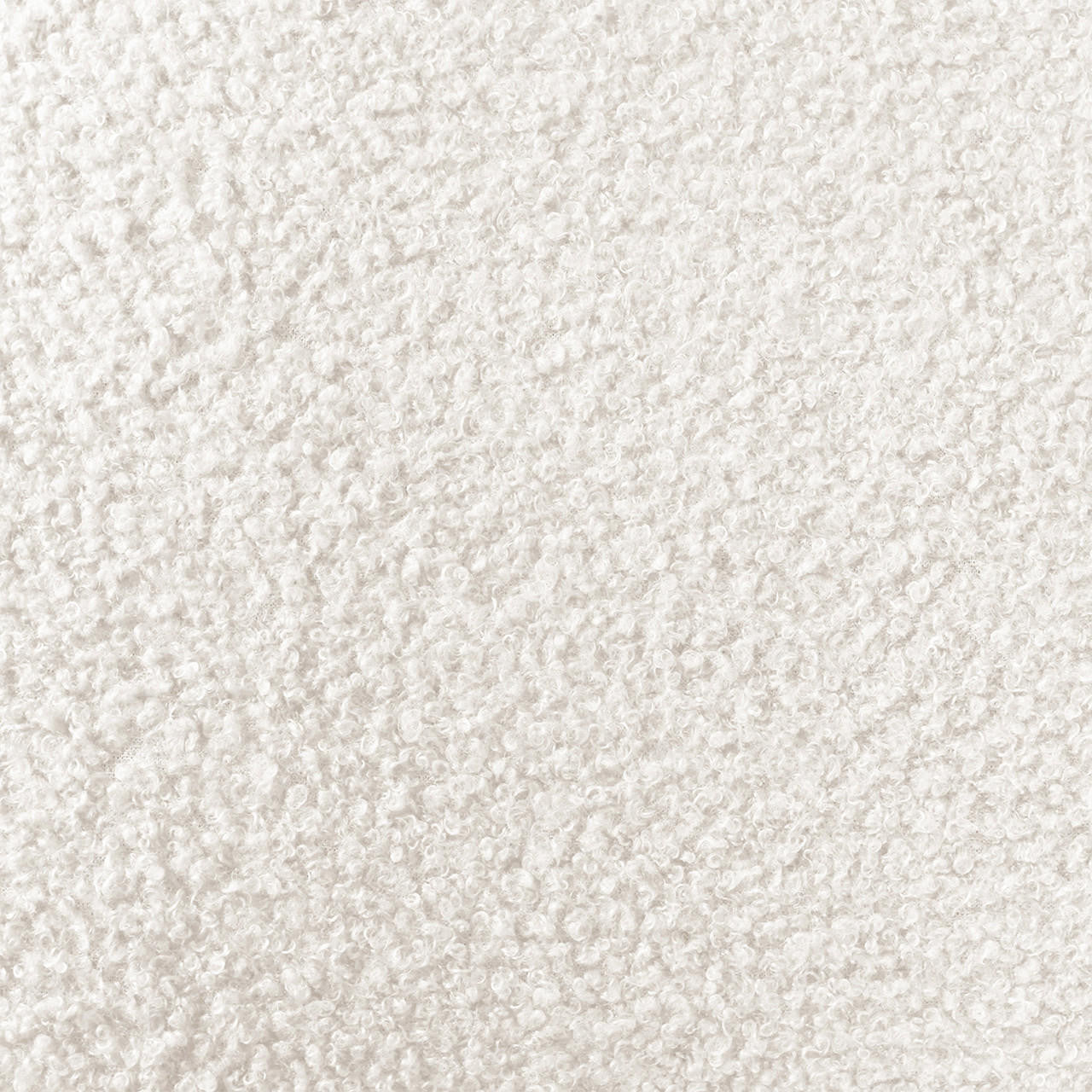 Close-up of Audrey Curved Bar Stool & Dining Chair Set of 4, showcasing cream white bouclé fabric with soft, curly texture, highlighting plush comfort and modern design for seamless home integration.