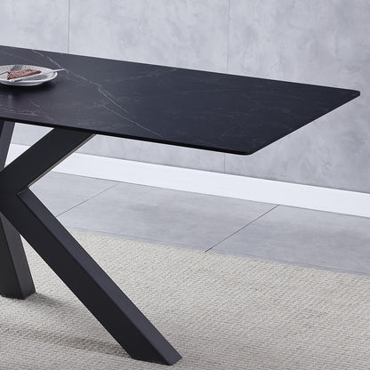 Avalon 200cm Ceramic Porcelain Dining Table - Black