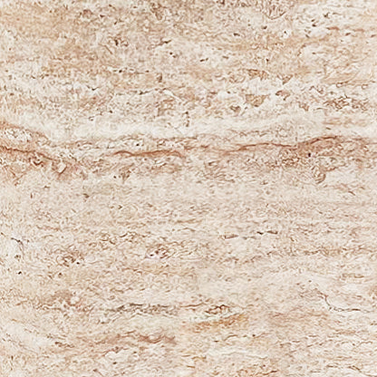 Cayton Concrete Indoor Side Table - Travertine, showcasing a smooth, rounded design imitating natural travertine stone, with a compact form ideal for modern interiors.
