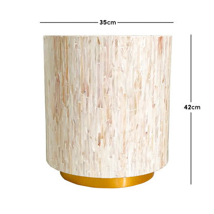 Chris 35cm Mother of Pearl Inlay Side Table