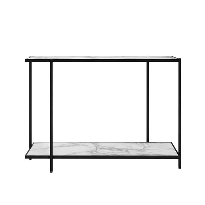 Comfey 110cm Hallway Console Table with Metal Frame - Black