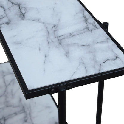 Comfey 110cm Hallway Console Table with Metal Frame - Black