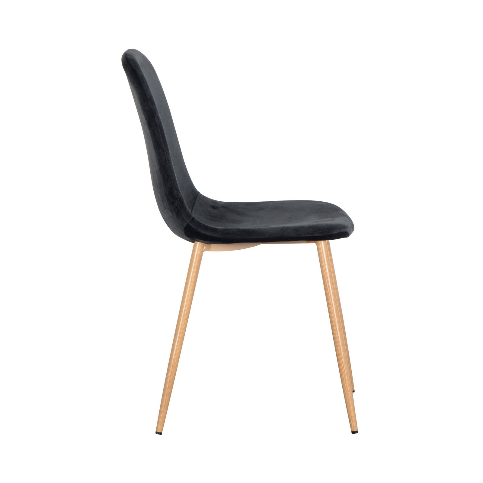 Florida Velvet Upholstered Dining Chairs Black Set of 4 feature sleek black velvet upholstery, armrests, and sturdy wooden legs, offering an elegant and contemporary design perfect for enhancing your dining room.