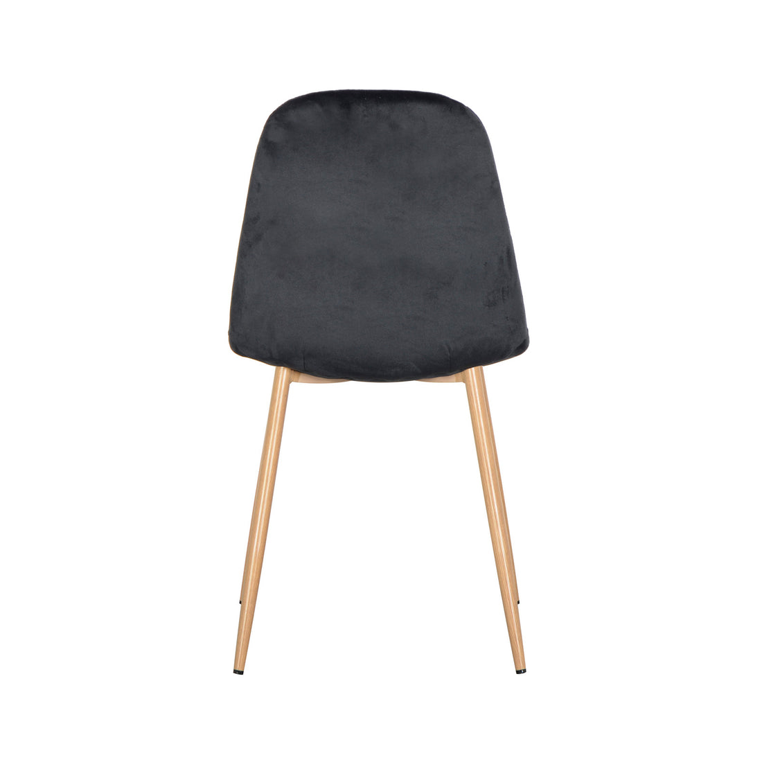 Florida Velvet Upholstered Dining Chairs Black Set of 4, featuring sleek black velvet seats on wooden legs, offering a luxurious and contemporary upgrade for dining areas with anti-slip pads for stability.