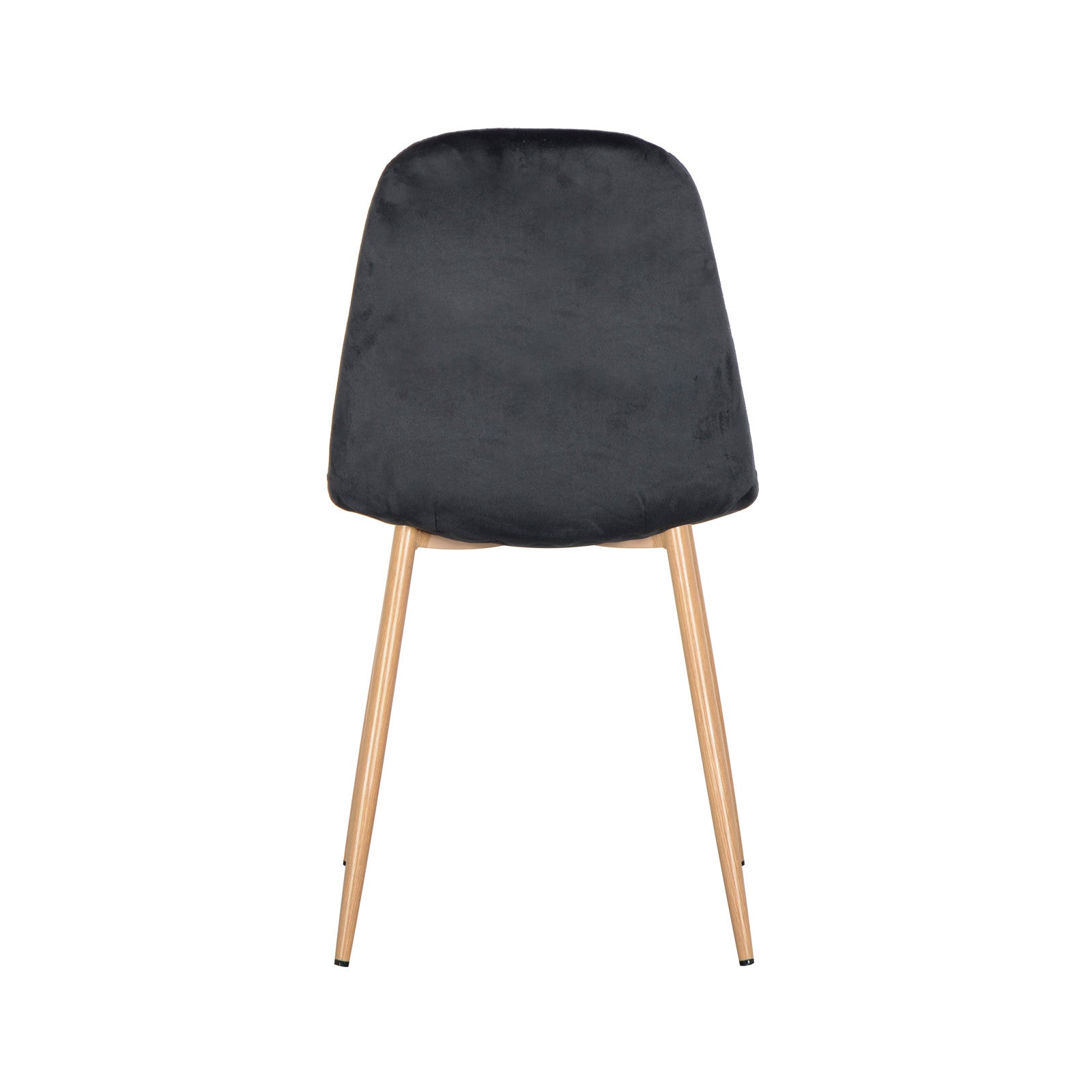 Florida Velvet Upholstered Dining Chairs Black Set of 4, featuring sleek black velvet seats on wooden legs, offering a luxurious and contemporary upgrade for dining areas with anti-slip pads for stability.