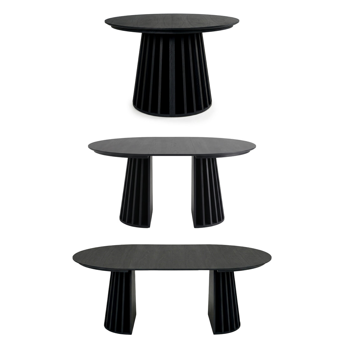 Henri 120cm–200cm Extendable Dining Table in Black