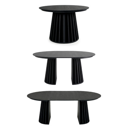 Henri 120cm–200cm Extendable Dining Table in Black