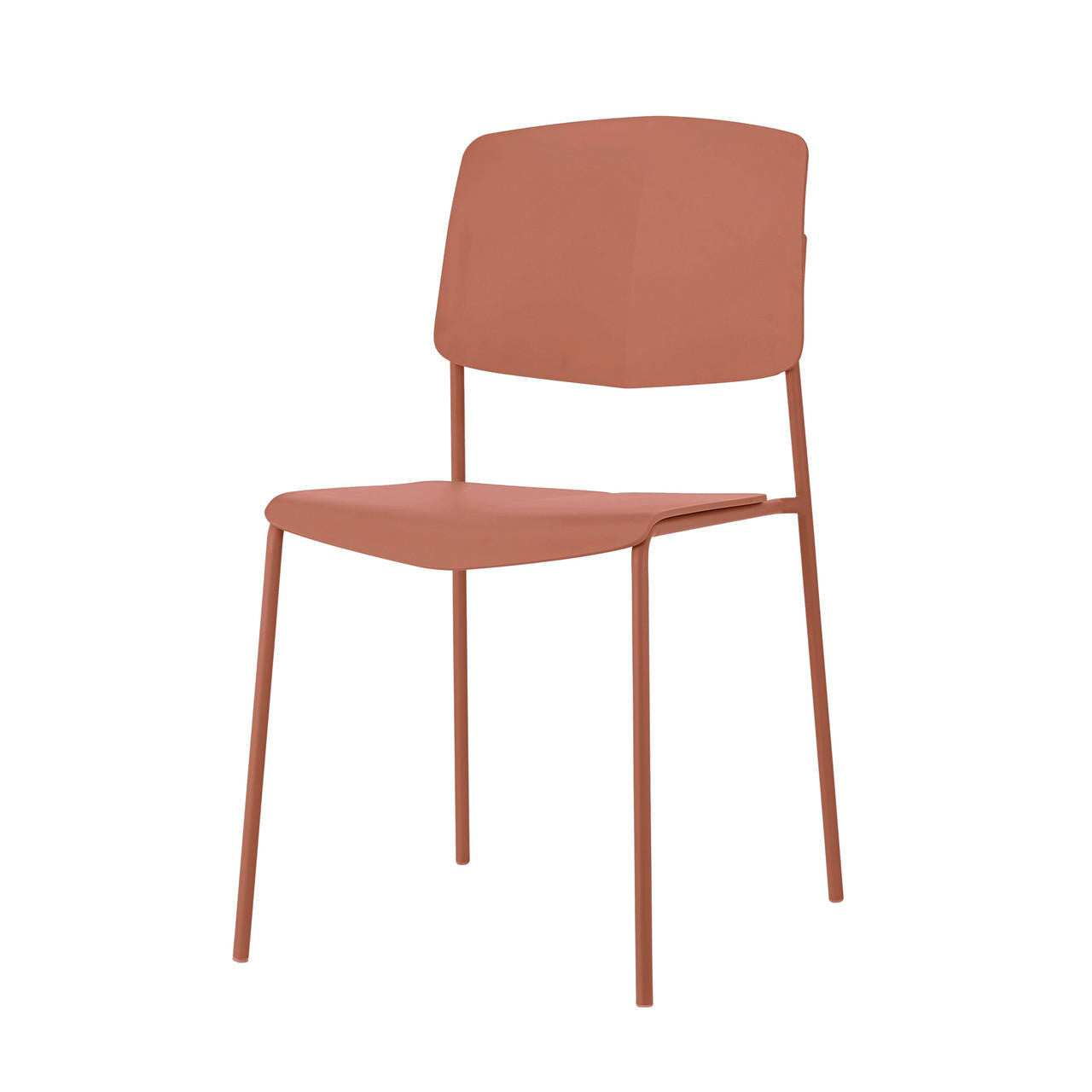 Kowa Plastic Dining Chair (Set of 4) - Terracotta