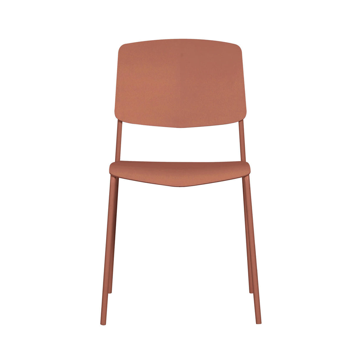 Kowa Plastic Dining Chair (Set of 4) - Terracotta
