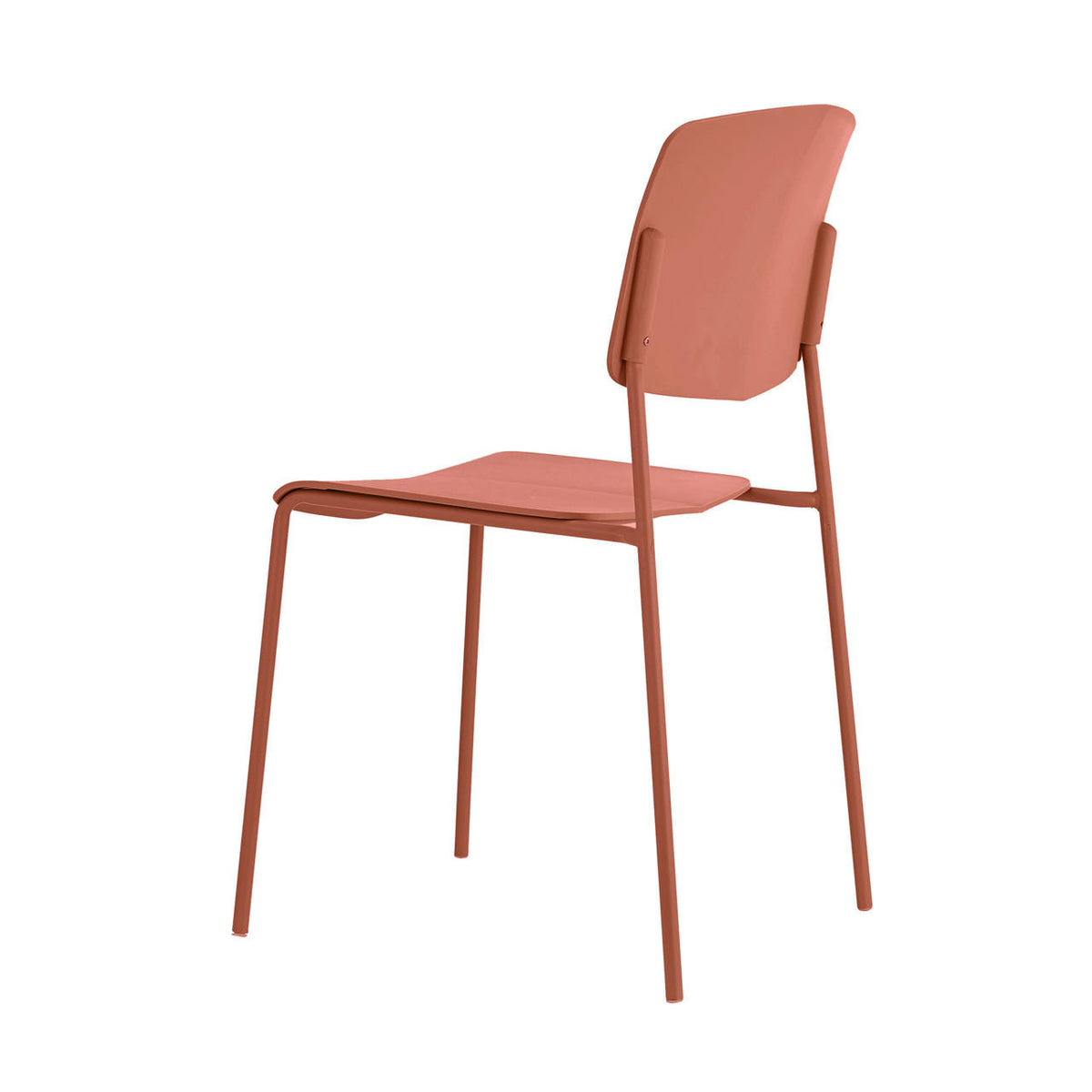 Kowa Plastic Dining Chair (Set of 4) - Terracotta