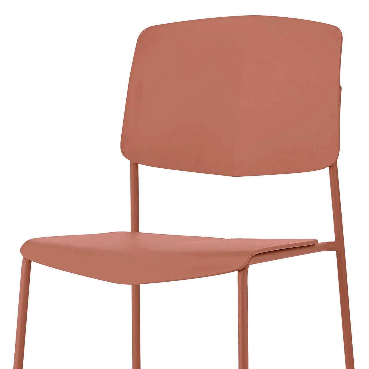 Kowa Plastic Dining Chair (Set of 4) - Terracotta