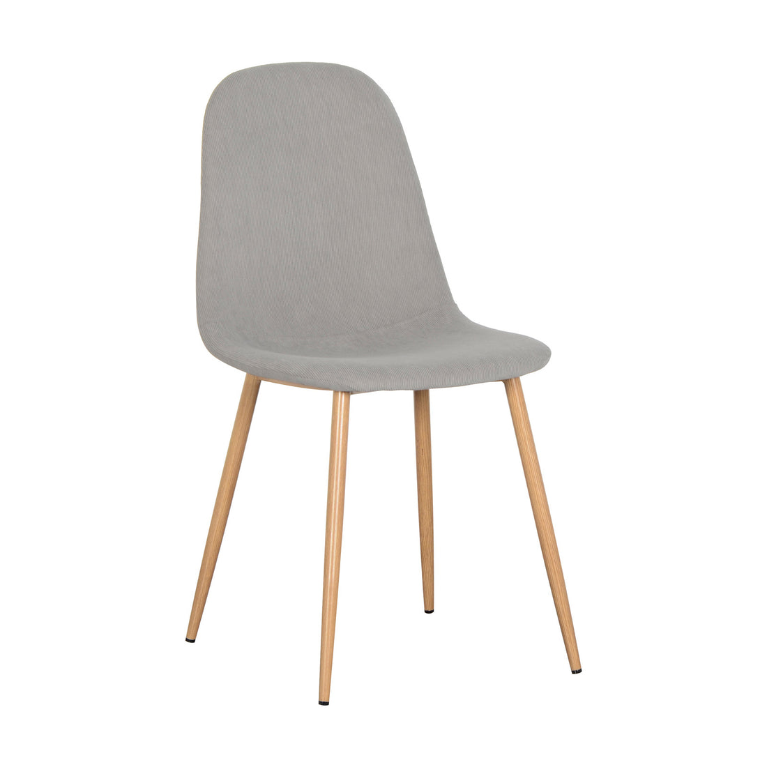 Oregon & Florida 8 Seater Dining Table & Chair Set in Grey, featuring modern grey upholstered chairs with gently curved seats and light-wood tapered legs, perfect for contemporary dining spaces.
