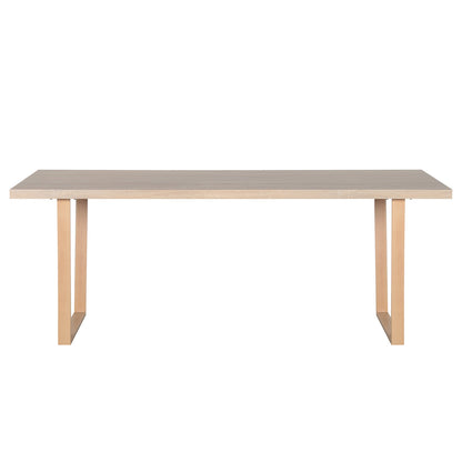 Oregon & Florida 8 Seater Dining Table & Chair Set in Grey, featuring a modern rectangular wooden table with U-shaped legs, accompanied by plush corduroy chairs, perfect for contemporary dining spaces.