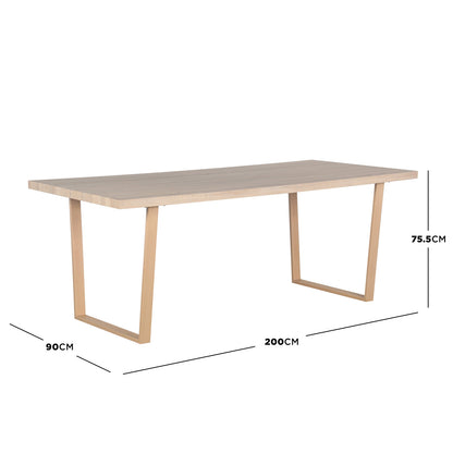 Oregon & Florida 8 Seater Dining Table & Chair Set in Grey features a sleek, rectangular table with light wood top and U-shaped legs, paired with eight plush corduroy chairs.