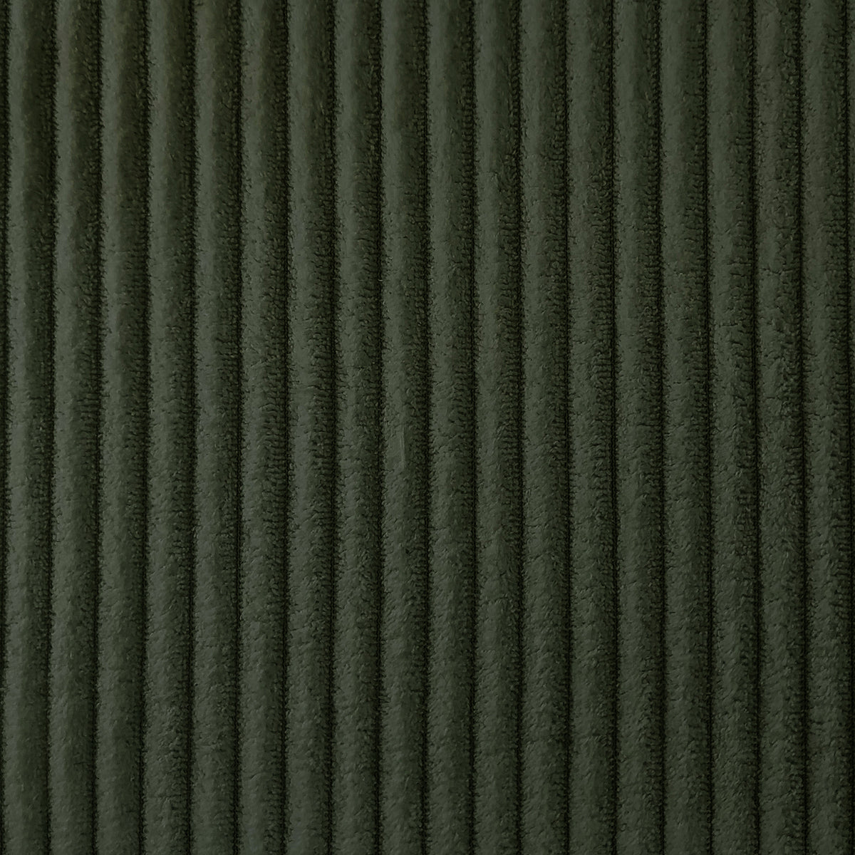 Bengtaz Corduroy Armless Curved Accent Chair - Dark Green