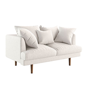 Colton 2-Seater Fabric Sofa in Cream White