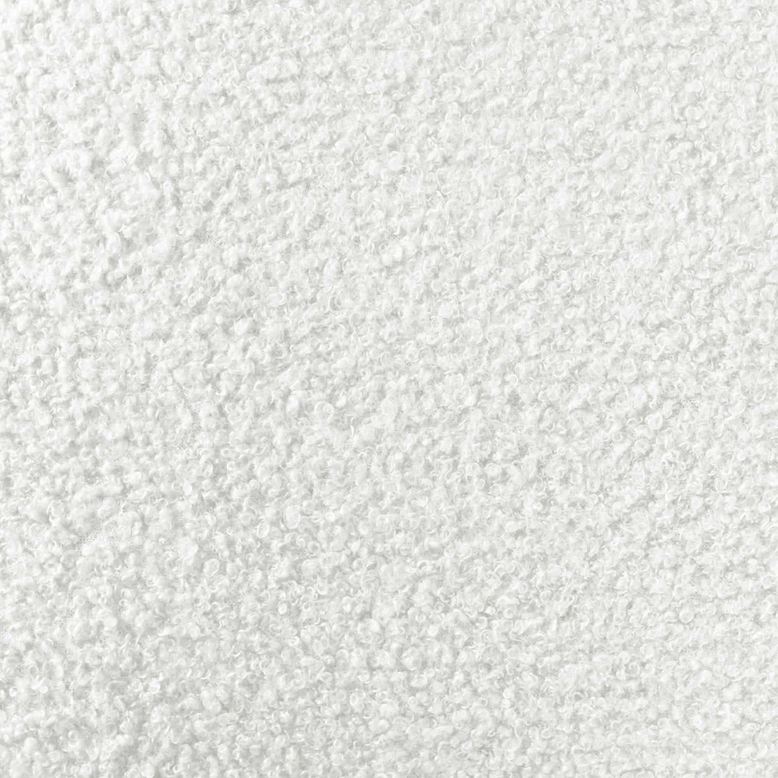 Close-up of the Corina 3 Seater Modular Boucle Sofa in Cream White, showcasing its textured, curly boucle fabric surface, highlighting the sofa's luxurious, soft texture and sophisticated design.