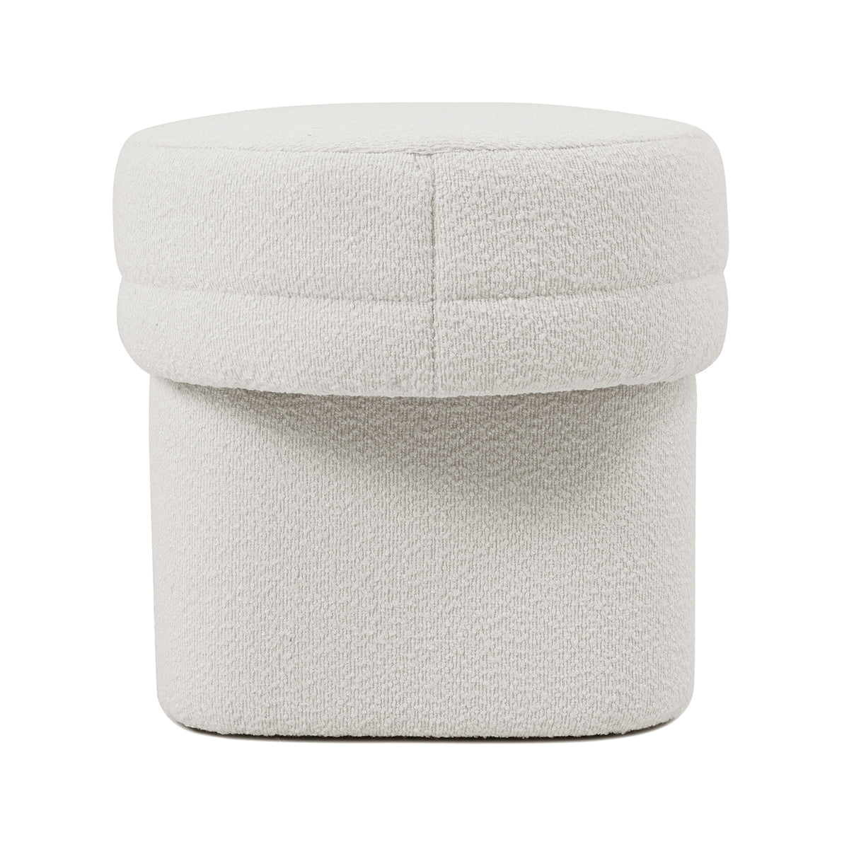 Elzan Bouclé Upholstered Bench showcases luxurious bouclé fabric with a sleek, curved design. Its sculptural silhouette and plush padding offer a sophisticated, modern addition to any interior space.