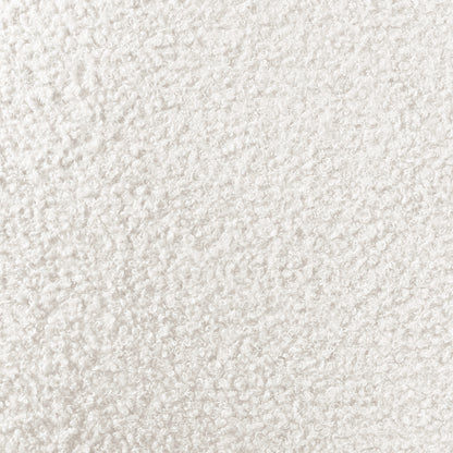 Close-up of the Flore Boucle Kids Chair with Bunny Ears in Cream White, showcasing its soft, nubby boucle fabric texture, resembling tiny curled fibers, highlighting its plush comfort and playful design.