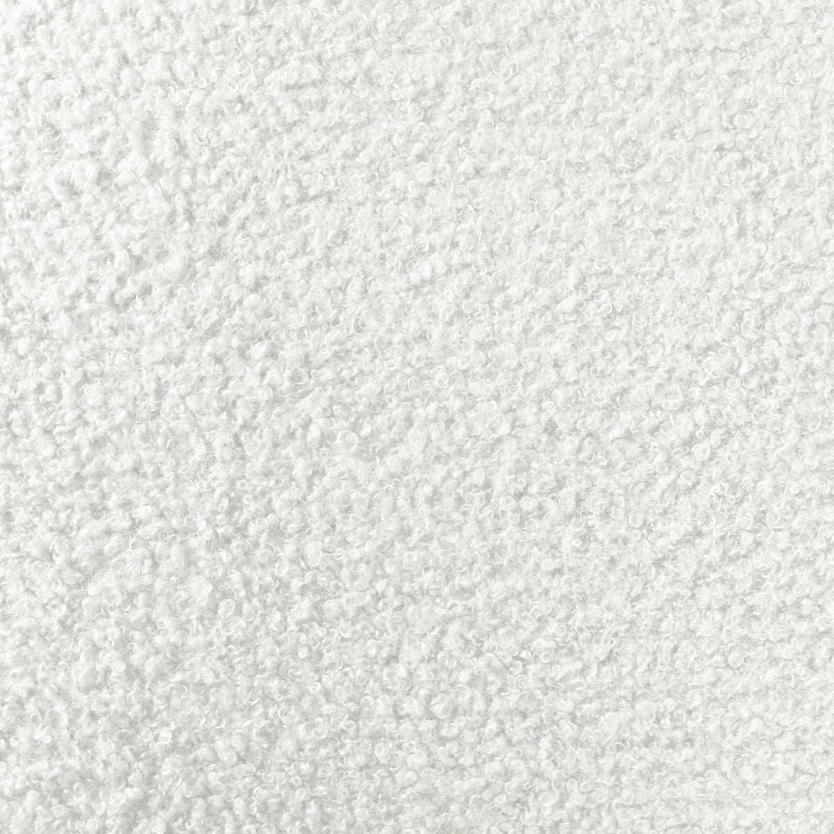 Close-up of the Janelle 191cm Bouclé 3-Seater Curved Sofa in cream white, showcasing its plush texture and elegant curved silhouette, emphasizing its luxurious bouclé upholstery and spacious design.