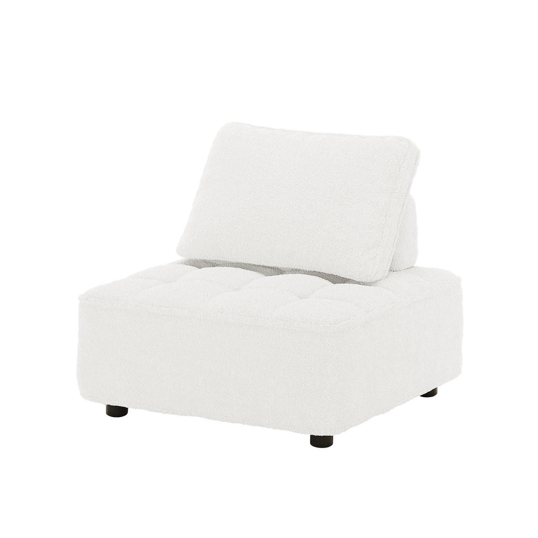 Kazumi 3 Seater Boucle Modular Sofa Set - Cream White