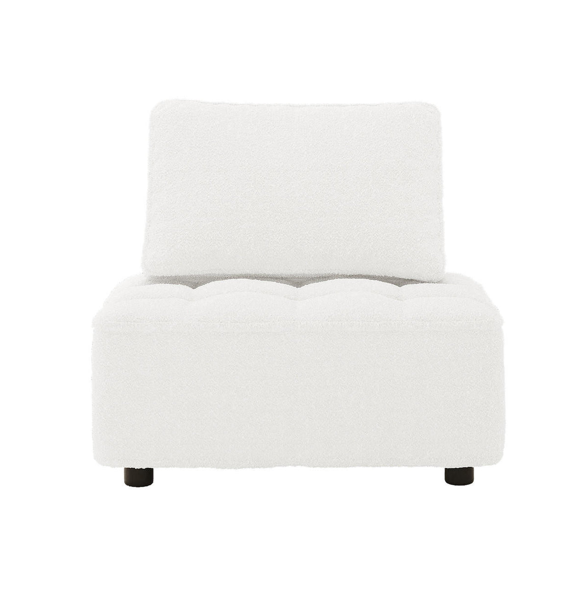 Kazumi 2 Seater Boucle Modular Sofa Set - Cream White