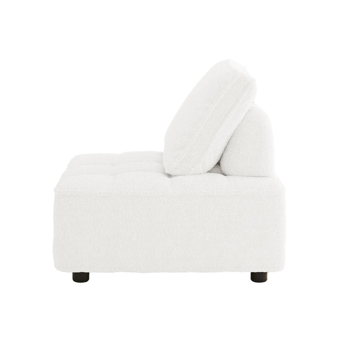Kazumi 2 Seater Boucle Modular Sofa Set - Cream White
